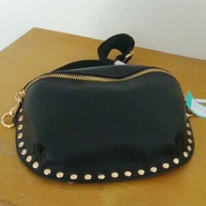 Black and Gold Studded Women's Bag